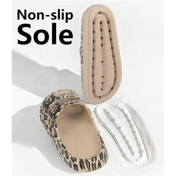 Double Buckle EVA Pillow Slides Waterproof Sandals Comfort Slip On Shoes - Picture 5 of 7